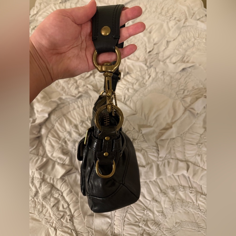 Coach Y2K Black Leather Shoulder Bag - Picture 5 of 8
